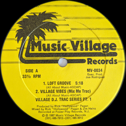 Rick "Hollywood" Pagan Village D.J. Trac Series Pt. 1 Vinyl 12" USED
