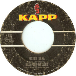 Billy Edd Wheeler Sister Sara / Ode To The Little Brown Shack Out Back VINYL 7" USED