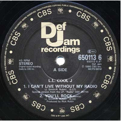 LL Cool J I Can't Live Without My Radio / You'll Rock (Remix) Vinyl 12" USED