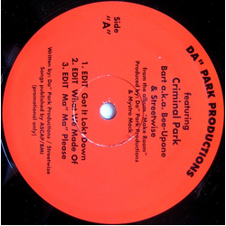 Da" Park Productions / Criminal Park Got It Lokt Down Vinyl 12" USED