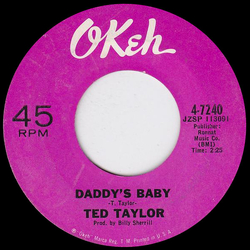Ted Taylor Daddy's Baby Vinyl 7" USED