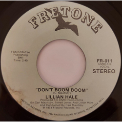Lillian Hale Don't Boom Boom / The Signes Were Wrong Vinyl 7" USED