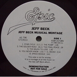 Jeff Beck Jeff Beck Musical Montage Vinyl LP USED