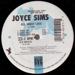 Joyce Sims All About Love Vinyl 12" USED