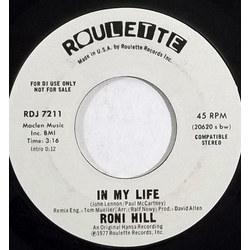 Roni Hill In My Life Vinyl 7" USED