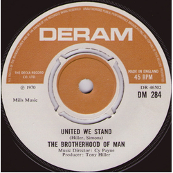 Brotherhood Of Man United We Stand Vinyl 7" USED
