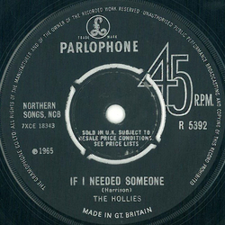 The Hollies If I Needed Someone Vinyl 7" USED