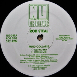 Rob Steal Mind Collap$e USED VINYL 12INCH 33 S RPM