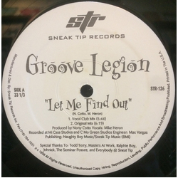 Groove Legion Let Me Find Out Vinyl 12" USED
