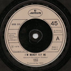 10cc I'm Mandy Fly Me Vinyl 7" USED