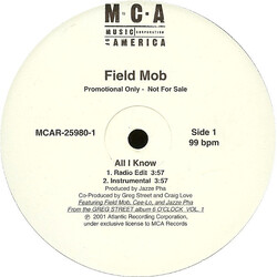 Field Mob All I Know USED VINYL 12INCH 33 S RPM PROMO