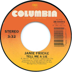 Janie Fricke Tell Me A Lie Vinyl 7" USED