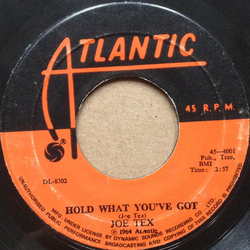 Joe Tex Hold What You've Got / Fresh Out Of Tears Vinyl 7" USED
