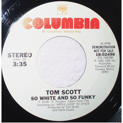 Tom Scott So White And So Funky Vinyl 7" USED