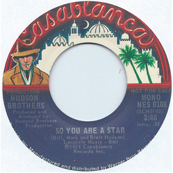Hudson Brothers So You Are A Star Vinyl 7" USED