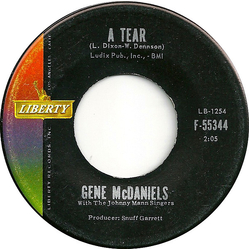 Eugene McDaniels A Tear / She's Come Back Vinyl 7" USED