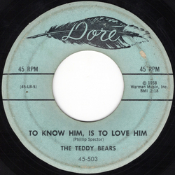 The Teddy Bears To Know Him, Is To Love Him Vinyl 7" USED