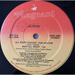 Alisha All Night Passion (Club Mix) Vinyl 12" USED