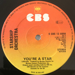 The Starship Orchestra You're A Star / Celestial Sky Vinyl 12" USED