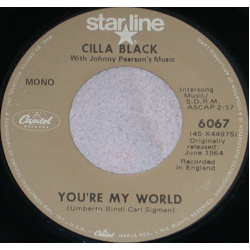 Cilla Black You're My World / You've Lost That Lovin' Feelin' Vinyl 7" USED