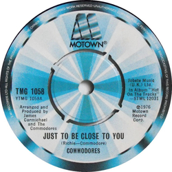 Commodores Just To Be Close To You Vinyl 7" USED