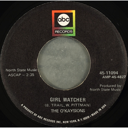 The O'Kaysions Girl Watcher Vinyl 7" USED