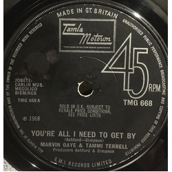 Marvin Gaye / Tammi Terrell You're All I Need To Get By Vinyl 7" USED