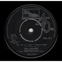 The Isley Brothers Tell Me It's Just A Rumour Baby Vinyl 7" USED