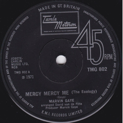 Marvin Gaye Mercy Mercy Me (The Ecology) Vinyl 7" USED