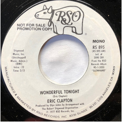 Eric Clapton Wonderful Tonight Vinyl 7" USED