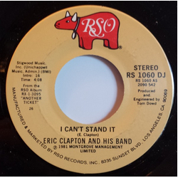 Eric Clapton And His Band I Can't Stand It Vinyl 7" USED