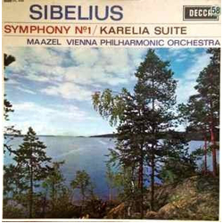 Jean Sibelius / Lorin Maazel / Wiener Philharmoniker Symphony No. 1 / Karelia Suite Vinyl LP USED