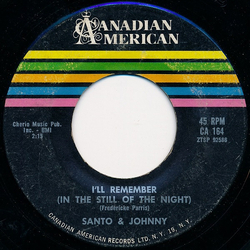 Santo & Johnny I'll Remember (In The Still Of The Night) Vinyl 7" USED
