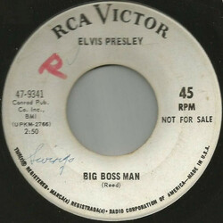 Elvis Presley Big Boss Man / You Don't Know Me USED VINYL 7INCH 45 RPM PROMO
