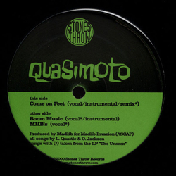 Quasimoto Come On Feet Vinyl 12" USED