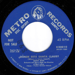 Augie Rios ¿Dónde Está Santa Claus? / Ol' Fatso Vinyl 7" USED