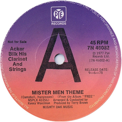 Acker Bilk His Clarinet And Strings Mister Men Theme Vinyl 7" USED