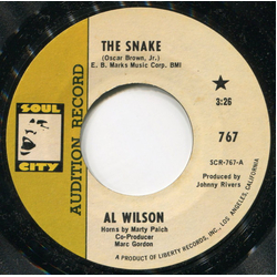Al Wilson The Snake / Getting Ready For Tomorrow Vinyl 7" USED