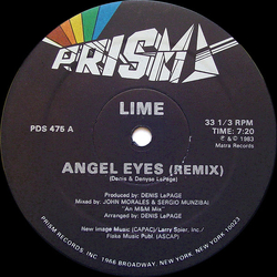 Lime (2) Angel Eyes (Remix) Vinyl 12" USED