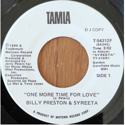 Billy Preston / Syreeta One More Time For Love Vinyl 7" USED