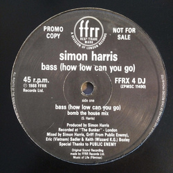 Simon Harris Bass (How Low Can You Go) (Bomb The House Mix) Vinyl 12" USED
