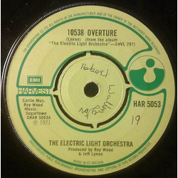 Electric Light Orchestra 10538 Overture Vinyl 7" USED