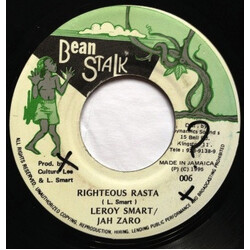 Leroy Smart / Jah Zaro Righteous Rasta USED VINYL 7INCH 45 RPM
