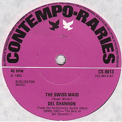 Del Shannon The Swiss Maid Vinyl 7" USED