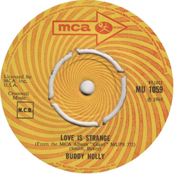 Buddy Holly Love Is Strange Vinyl 7" USED