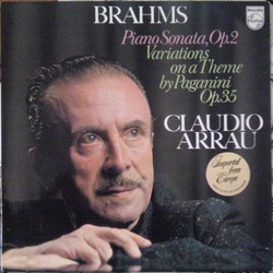 Johannes Brahms / Claudio Arrau Piano Sonata, Op. 2 / Variations On A Theme By Paganini Op. 35 Vinyl LP USED