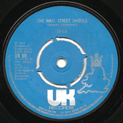 10cc The Wall Street Shuffle Vinyl 7" USED