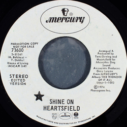 Heartsfield Shine On / Eight Hours Time Vinyl 7" USED