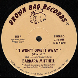 Barbara Mitchell I Won't Give It Away Vinyl 12" USED