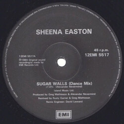 Sheena Easton Sugar Walls Vinyl 12" USED